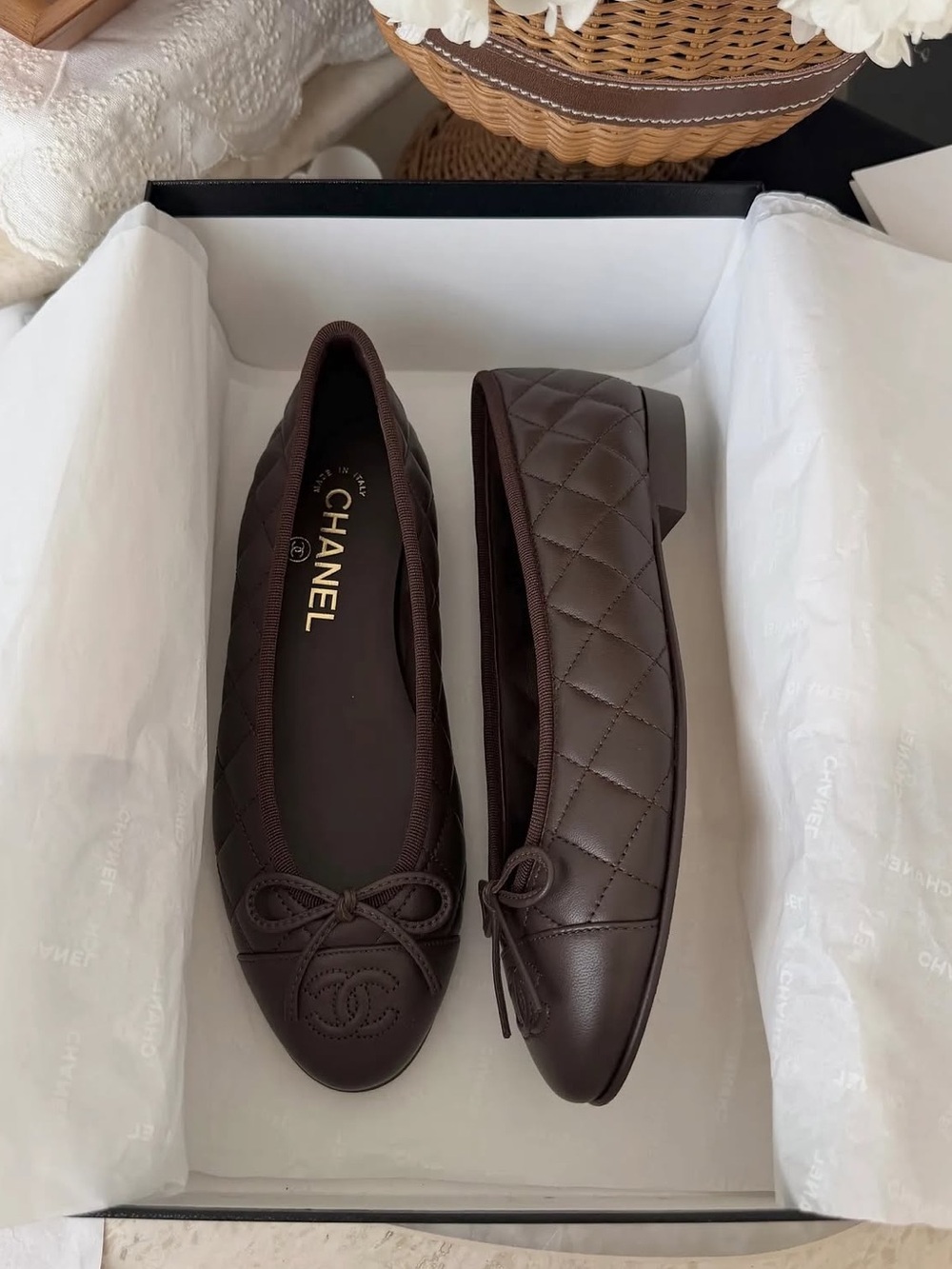 Chanel 26B Brown Ballet Flats | Sizes 37 & 38